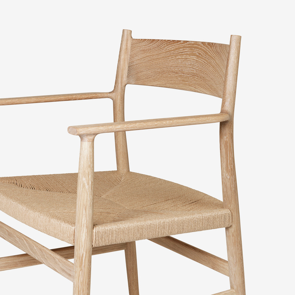 Solid Back ARV Dining Chair with Armrest