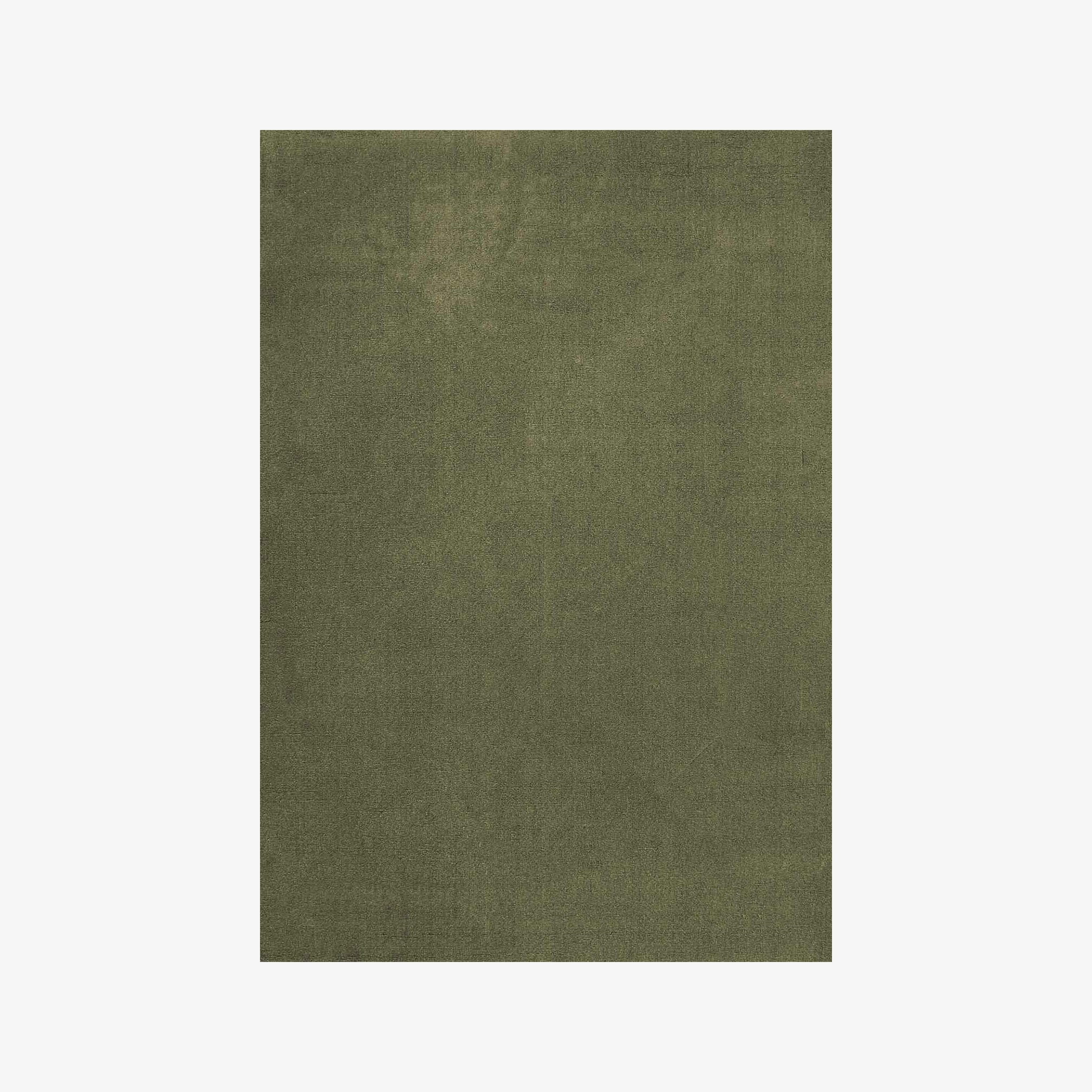 Solid Wool Rug - Olive
