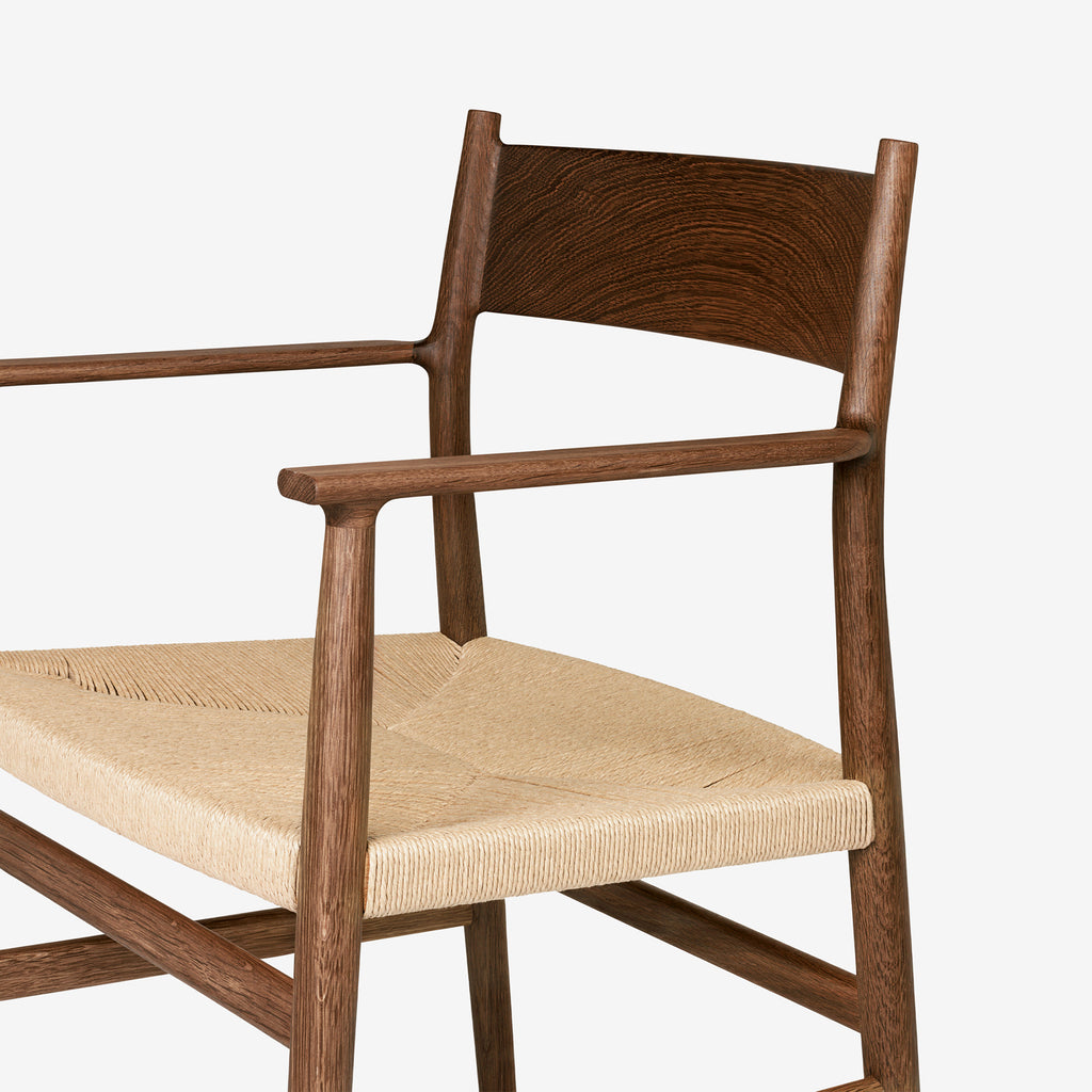 Solid Back ARV Dining Chair with Armrest