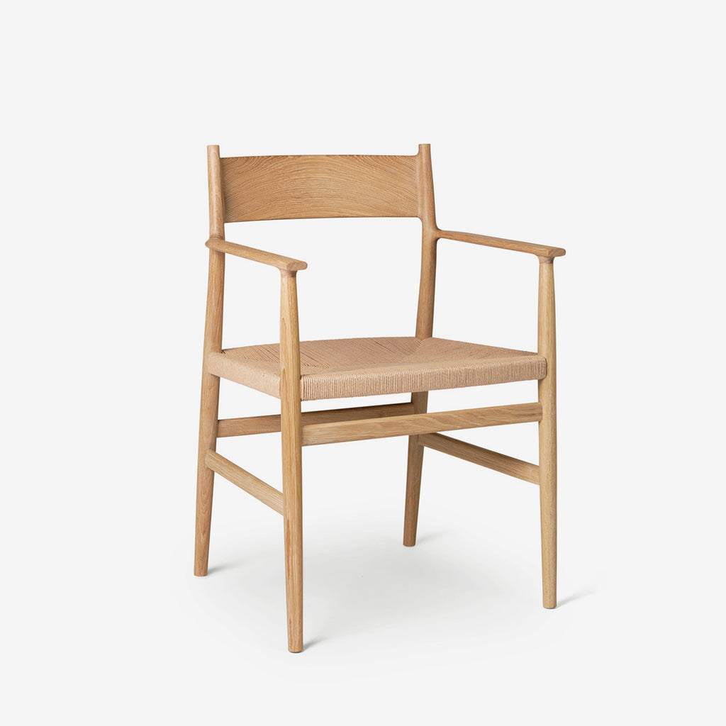 Solid Back ARV Dining Chair with Armrest
