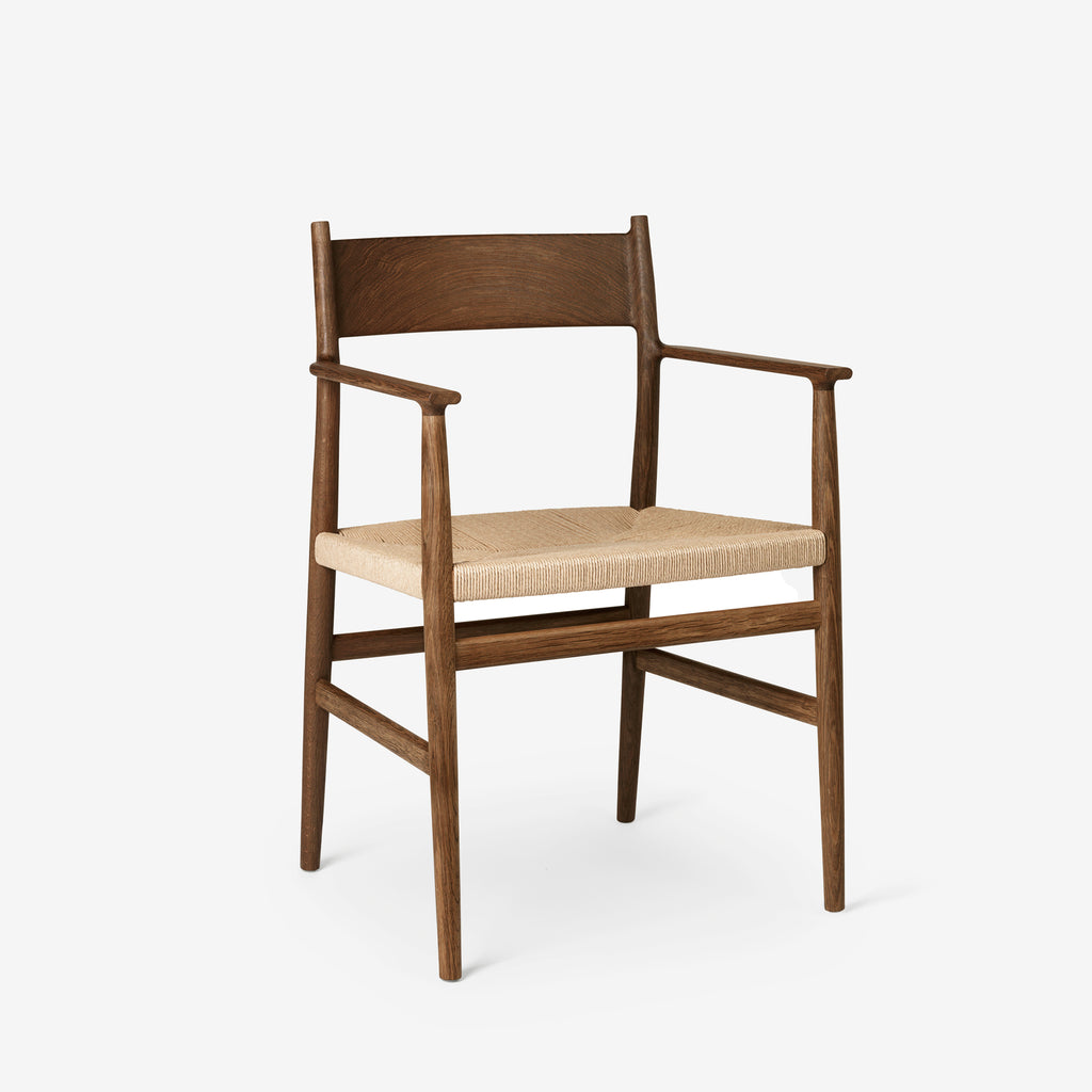 Solid Back ARV Dining Chair with Armrest